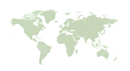 Obraz premium World map silhouette showing continents and oceans.