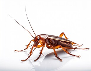 cockroach isolate be alive on white