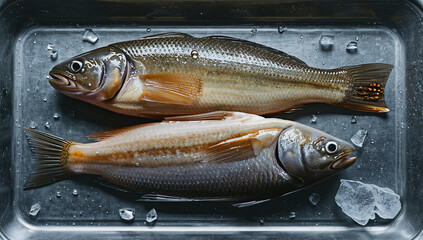 二種の深海魚比較、ぬめる光沢と皮膚厚が語る水圧適応の違い