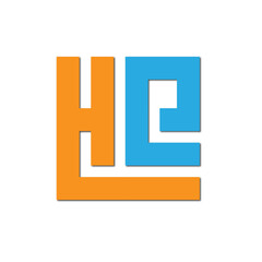 Web line modern color full letter logo design 