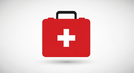 Obraz premium A graphic illustration of a first aid kit, medical emergency, and healthcare concept