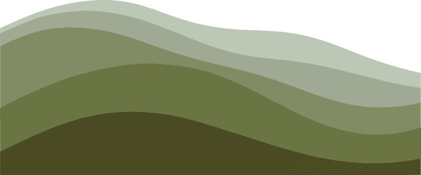 Abstract flowing waves of olive shades, modern background design with layered curves and soft gradient effect, copy space, smooth wave, color gradient