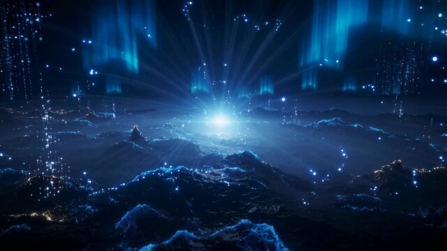 abstract background digital lake