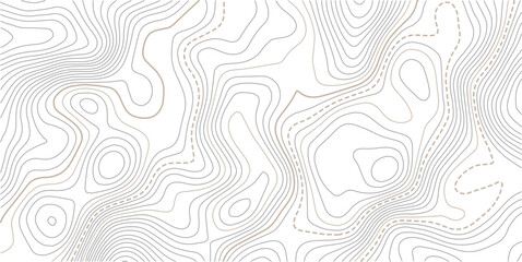 Fototapeta premium Abstract Topographic Contour Line Pattern in Black and White, Transparent PNG Topographic line map.The concept of a conditional geography scheme and the terrain path. Design materials. 
