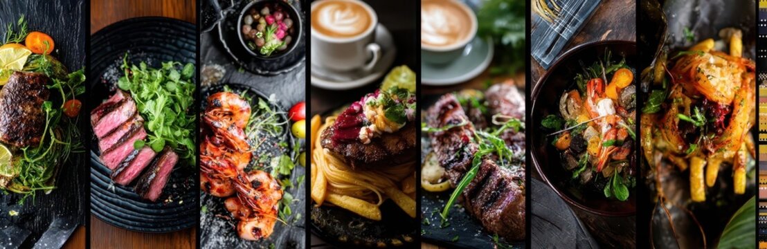 Compilation of various food items