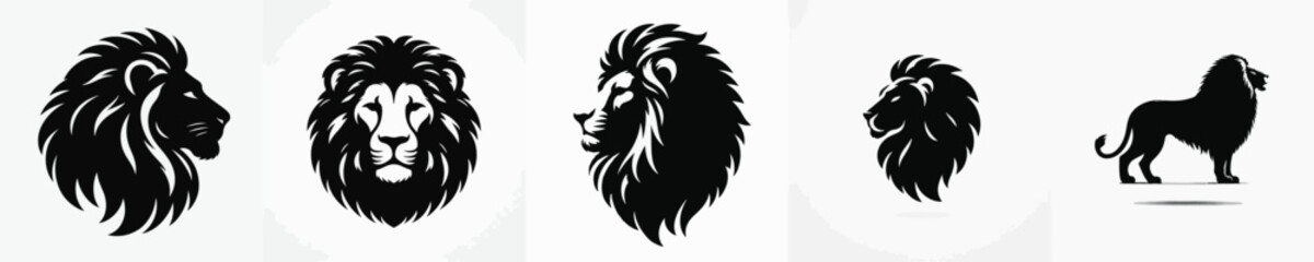 Vector silhouette of lion head © FirdianKrisna