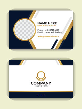 Double Sided Business Card Print Ready Template with Modern Corporate Design, Colorful Corporate Visiting Card Template, Print Ready Double Sided Design
