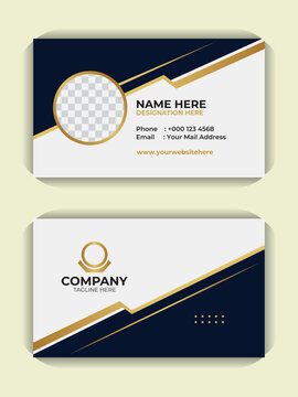 Double Sided Business Card Print Ready Template with Modern Corporate Design, Colorful Corporate Visiting Card Template, Print Ready Double Sided Design