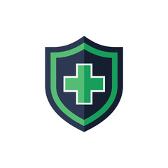 Obraz premium Medical Shield Emblem: A Graphic Depiction of Healthcare Protection and Wellness Illustration