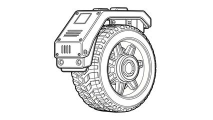 Electric Unicycle Vehicle Transport Wheel. © Doni