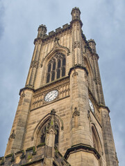 Fototapeta premium St Lukes Bombed out Church. Old historic monument in Liverpool, UK.