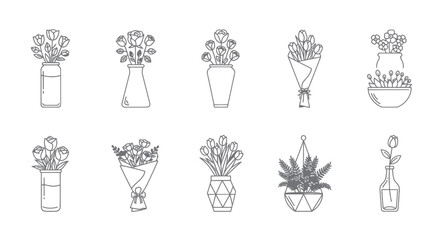 Various Potted Plants and Succulents. © Kental