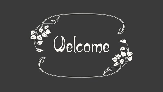 Welcome &ndash; Art Nouveau Botanical Wedding Title (Alpha Channel)