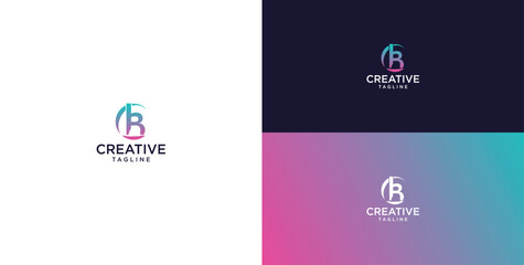 smart bulb logo icon. bulb logo technology. initial logo design B © micky_adb