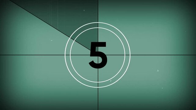 10 seconds realistic vintage old movie countdown intro animation - sepia toned with film shake and dust and scratches. Countdown movie from 10 to 0 number. 4k video animated concept
