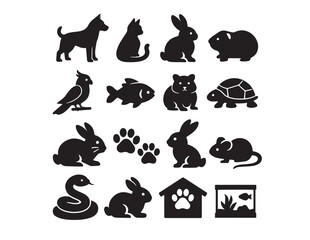 Obraz premium Pixelated animals showcasing various patterns and textures in a grid layout Vector