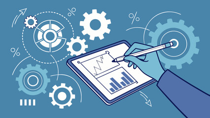 Fototapeta premium Futuristic Productivity Dashboard