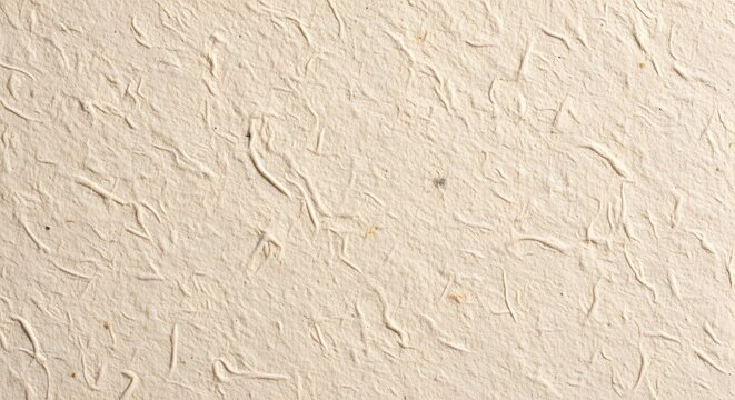 Handmade cotton paper texture with visible natural fibers