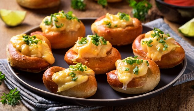 queso stuffed pretzel bites