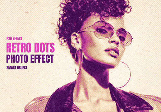 Retro Dots Pattern Photo Effect