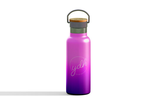 Metal Water Bottle Mockup for Branding and Packaging Presentation
