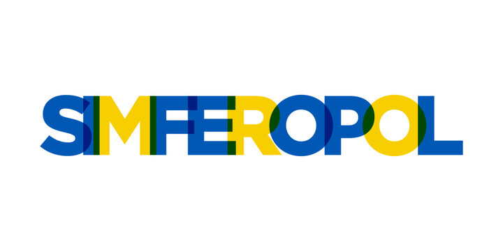 Simferopol in the Ukraine emblem. The design features a geometri