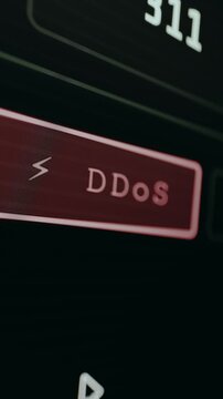 User selects the DDoS type of cyberattack