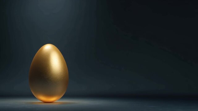 golden egg on a black background