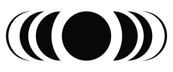Moon phases flat icon illustration isolated on white background.eps10 © jatim