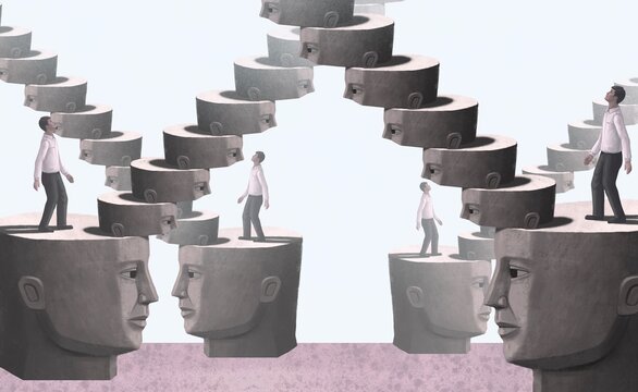 Psychology concept art. surreal artwork. conceptual illustration.	