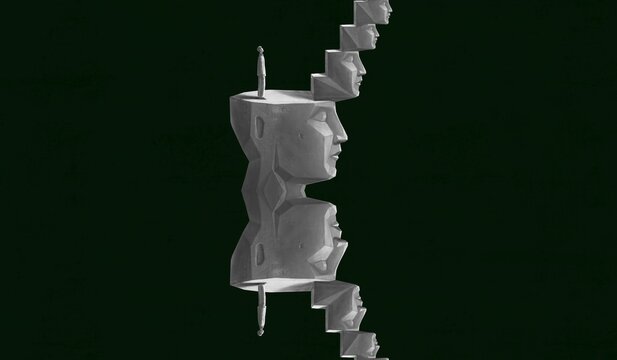 Psychology concept art. surreal artwork. conceptual illustration.	