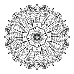 Obraz premium mandala art coloring pages worksheet for kids vector 11