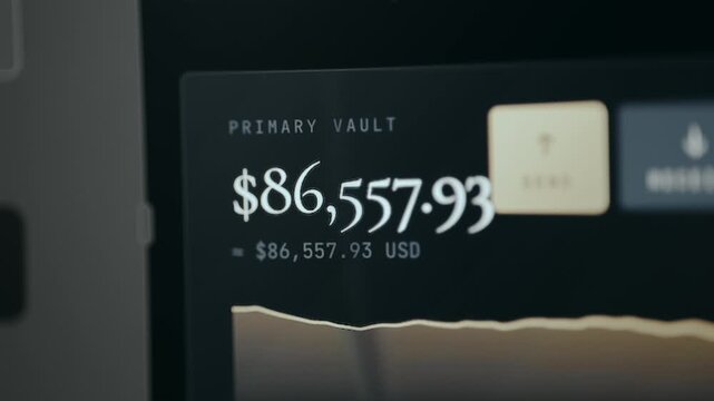 Digital financial interface showing a Total Balance