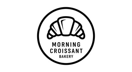 Croissant bakery logo with bread 1.