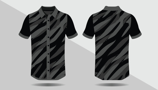 Black and grey zebra print shirt.