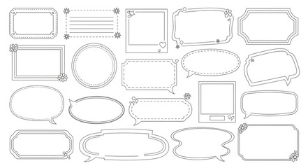 Collection of Decorative Frames and Borders for Design Projects.