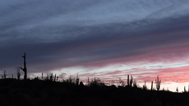 Arizona Desert Sunrise Landscape Time-Lapse Near Phoenix