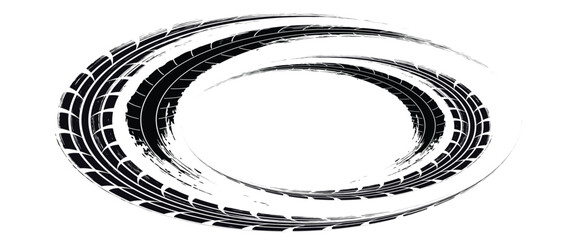 Tire tread marks, wheel textures, tire marks - car racing, motocross, drift, rally, off-road and others. © fathor