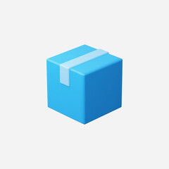 Fototapeta premium 3d Realistic Box Delivery icon vector illustration