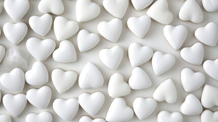 Fototapeta premium White Heart-Shaped Candy for Celebrations and Special Occasions