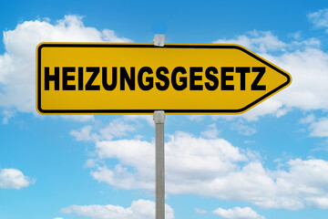 Fototapeta premium HEIZUNGSGESETZ Sign means Building Energy Act