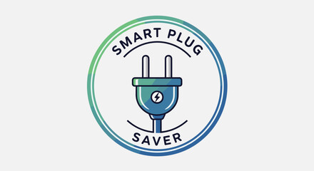 Fototapeta premium Smart plug with energy saving technology.
