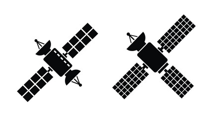 Two hanging potted plants depicted in a striking black silhouette © MDEmon