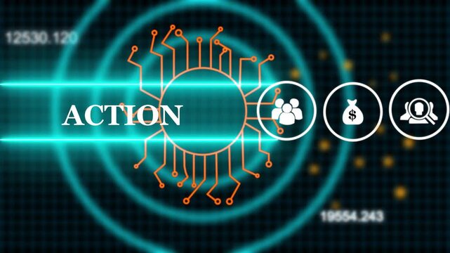 Business, Technology, Internet and network concept. Concept meaning proposed strategy or course of actions for certain time. Abstract business graph technology background with alpha