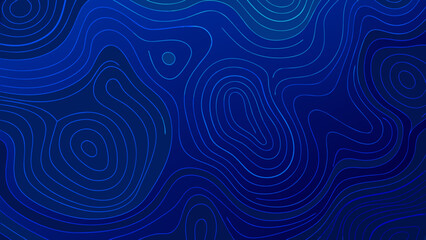 Abstract blue topographic map with flowing organic lines and gradients © Unnati