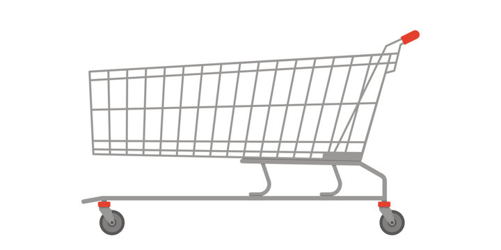 Extra large empty supermarket shopping cart