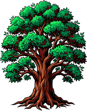 Ancient Japanese Camphor Kusu Tree Sacred Spirit Graphic Art