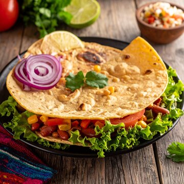 Tlayuda mexikanisches Streetfood Gericht