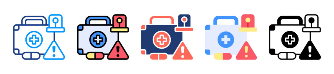 Emergency Care Icon Sheet Multiple Style Collection 