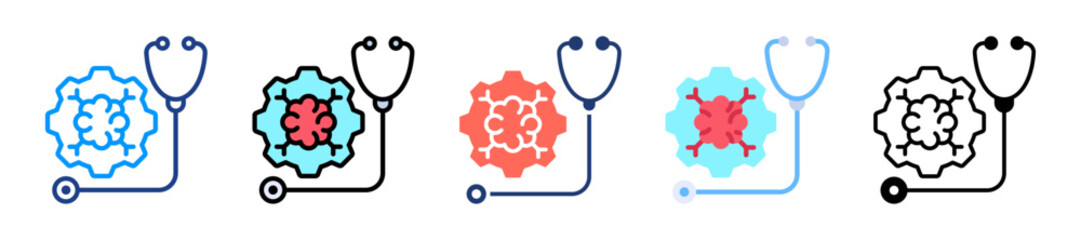 Disease Management Icon Sheet Multiple Style Collection 